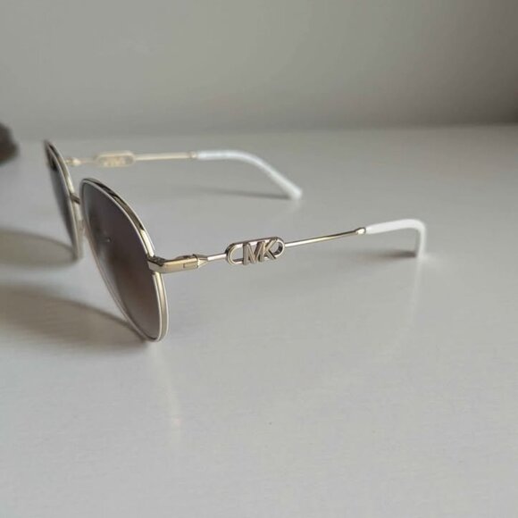 Michael Kors Beige Tinted White Aviator Glasses - Picture 4 of 5